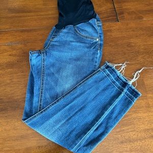 Jessica Simpson maternity ankle skinny jeans with belly band